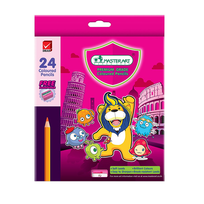 Master Art Premium 12 Coloured Pencils (Mix)