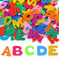 Glitter Letter Sponge Sticker