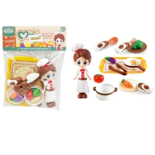 [CC000349] Mini Fruit And Vegetable Set (Mix) 25.5x19.5x4.5cm